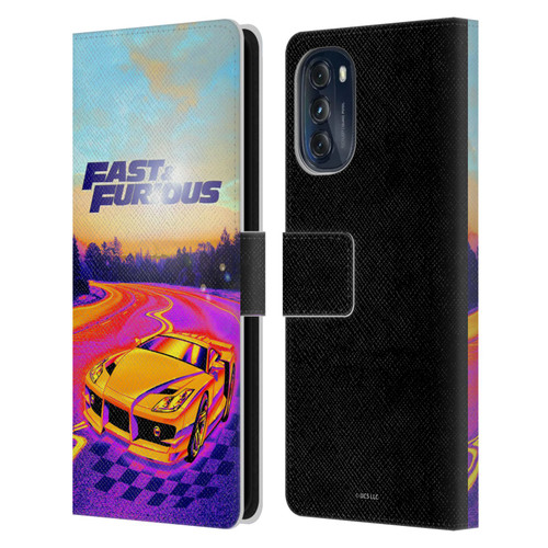 Fast & Furious Franchise Fast Fashion Colourful Car Leather Book Wallet Case Cover For Motorola Moto G (2022)
