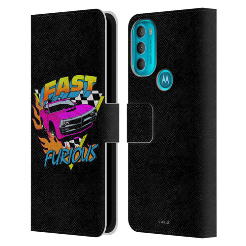 Fast & Furious Franchise Fast Fashion Car In Retro Style Leather Book Wallet Case Cover For Motorola Moto G71 5G
