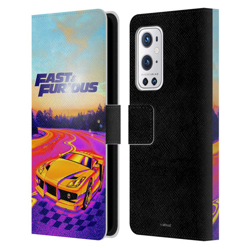 Fast & Furious Franchise Fast Fashion Colourful Car Leather Book Wallet Case Cover For OnePlus 9 Pro