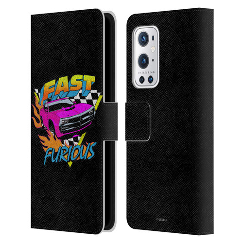 Fast & Furious Franchise Fast Fashion Car In Retro Style Leather Book Wallet Case Cover For OnePlus 9 Pro