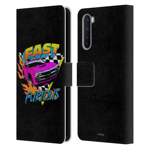 Fast & Furious Franchise Fast Fashion Car In Retro Style Leather Book Wallet Case Cover For OnePlus Nord 5G