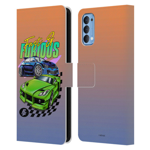 Fast & Furious Franchise Fast Fashion Cars Leather Book Wallet Case Cover For OPPO Reno 4 5G