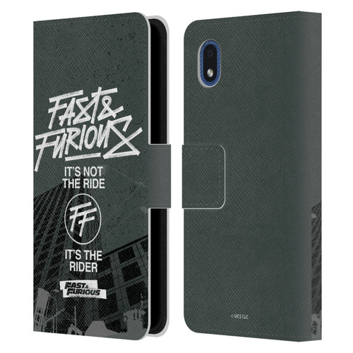 Fast & Furious Franchise Fast Fashion Street Style Logo Leather Book Wallet Case Cover For Samsung Galaxy A01 Core (2020)