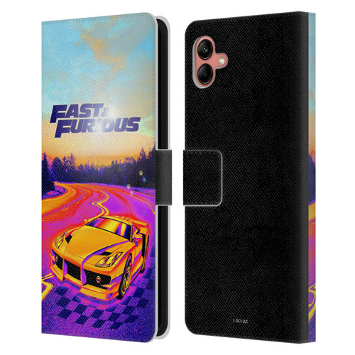 Fast & Furious Franchise Fast Fashion Colourful Car Leather Book Wallet Case Cover For Samsung Galaxy A04 (2022)