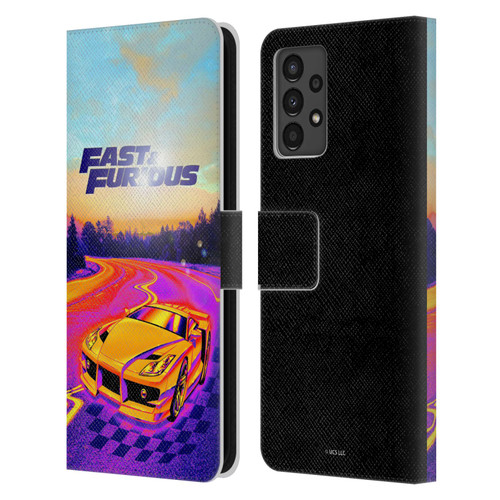 Fast & Furious Franchise Fast Fashion Colourful Car Leather Book Wallet Case Cover For Samsung Galaxy A13 (2022)