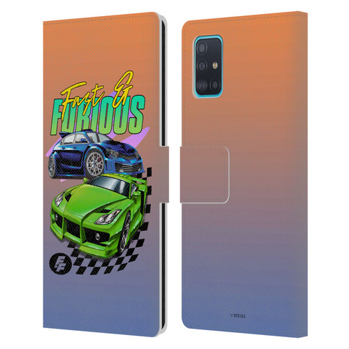 Fast & Furious Franchise Fast Fashion Cars Leather Book Wallet Case Cover For Samsung Galaxy A51 (2019)