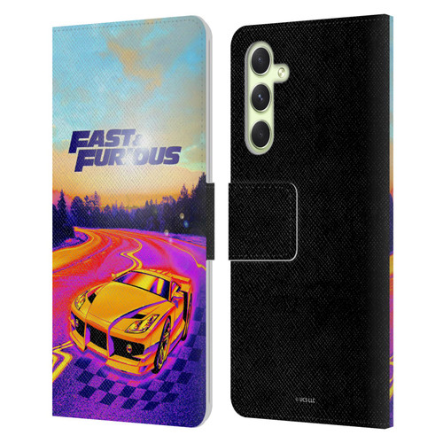 Fast & Furious Franchise Fast Fashion Colourful Car Leather Book Wallet Case Cover For Samsung Galaxy A54 5G