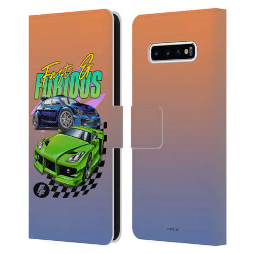 Fast & Furious Franchise Fast Fashion Cars Leather Book Wallet Case Cover For Samsung Galaxy S10+ / S10 Plus