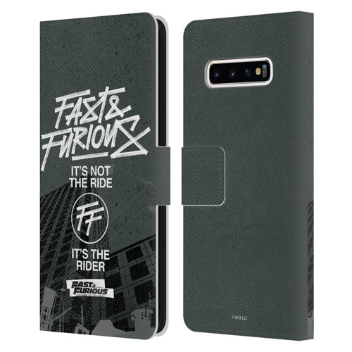Fast & Furious Franchise Fast Fashion Street Style Logo Leather Book Wallet Case Cover For Samsung Galaxy S10+ / S10 Plus