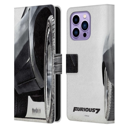 Fast & Furious Franchise Key Art Furious Tire Leather Book Wallet Case Cover For Apple iPhone 14 Pro Max