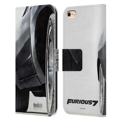 Fast & Furious Franchise Key Art Furious Tire Leather Book Wallet Case Cover For Apple iPhone 6 / iPhone 6s