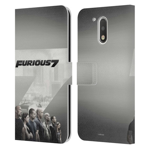 Fast & Furious Franchise Key Art Furious 7 Leather Book Wallet Case Cover For Motorola Moto G41