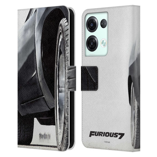 Fast & Furious Franchise Key Art Furious Tire Leather Book Wallet Case Cover For OPPO Reno8 Pro