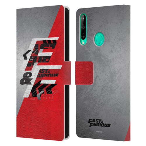 Fast & Furious Franchise Logo Art F&F Red Leather Book Wallet Case Cover For Huawei P40 lite E