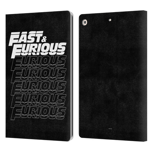 Fast & Furious Franchise Logo Art Black Text Leather Book Wallet Case Cover For Apple iPad 10.2 2019/2020/2021