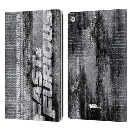 Fast & Furious Franchise Logo Art Tire Skid Marks Leather Book Wallet Case Cover For Apple iPad 10.2 2019/2020/2021