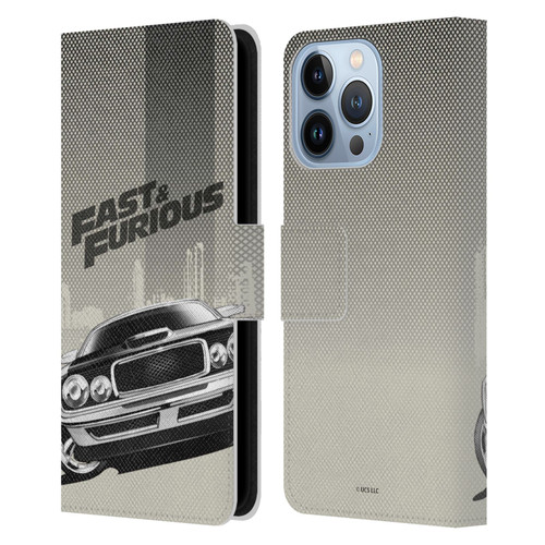 Fast & Furious Franchise Logo Art Halftone Car Leather Book Wallet Case Cover For Apple iPhone 13 Pro