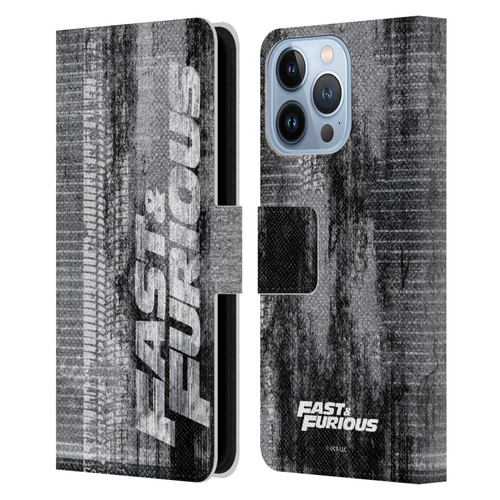 Fast & Furious Franchise Logo Art Tire Skid Marks Leather Book Wallet Case Cover For Apple iPhone 13 Pro