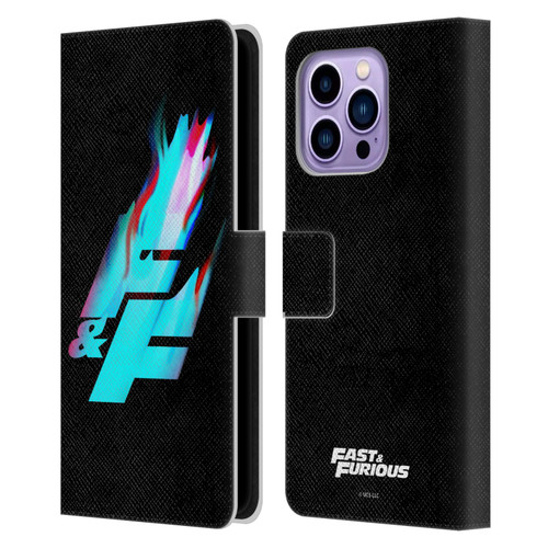 Fast & Furious Franchise Logo Art F&F Black Leather Book Wallet Case Cover For Apple iPhone 14 Pro Max