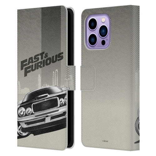 Fast & Furious Franchise Logo Art Halftone Car Leather Book Wallet Case Cover For Apple iPhone 14 Pro Max