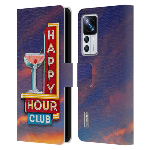 Larry Grossman Retro Collection Happy Hour Club Leather Book Wallet Case Cover For Xiaomi 12T Pro