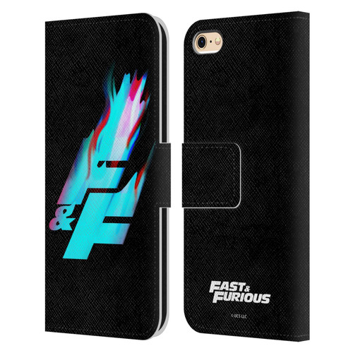 Fast & Furious Franchise Logo Art F&F Black Leather Book Wallet Case Cover For Apple iPhone 6 / iPhone 6s