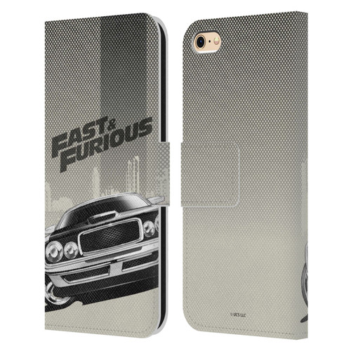 Fast & Furious Franchise Logo Art Halftone Car Leather Book Wallet Case Cover For Apple iPhone 6 / iPhone 6s