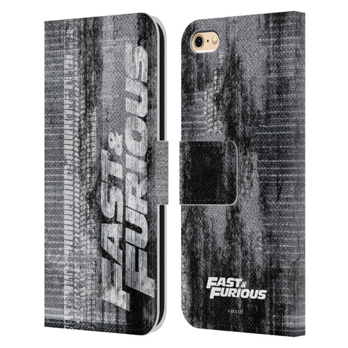 Fast & Furious Franchise Logo Art Tire Skid Marks Leather Book Wallet Case Cover For Apple iPhone 6 / iPhone 6s