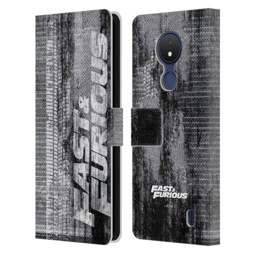 Fast & Furious Franchise Logo Art Tire Skid Marks Leather Book Wallet Case Cover For Nokia C21
