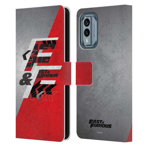 Fast & Furious Franchise Logo Art F&F Red Leather Book Wallet Case Cover For Nokia X30