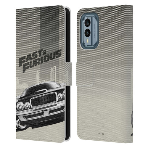 Fast & Furious Franchise Logo Art Halftone Car Leather Book Wallet Case Cover For Nokia X30