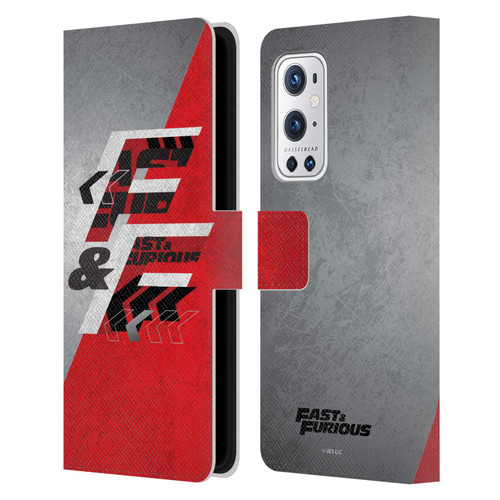 Fast & Furious Franchise Logo Art F&F Red Leather Book Wallet Case Cover For OnePlus 9 Pro