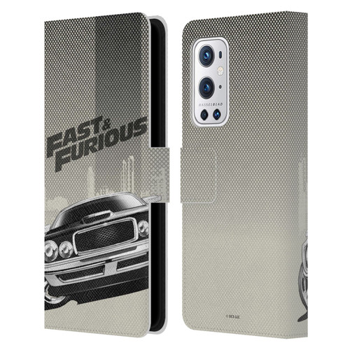 Fast & Furious Franchise Logo Art Halftone Car Leather Book Wallet Case Cover For OnePlus 9 Pro