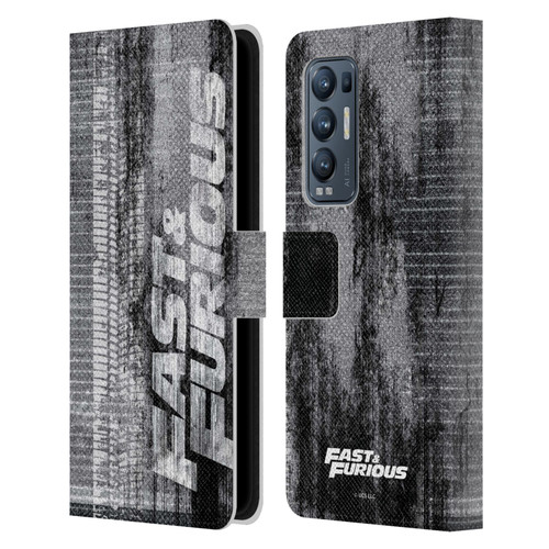 Fast & Furious Franchise Logo Art Tire Skid Marks Leather Book Wallet Case Cover For OPPO Find X3 Neo / Reno5 Pro+ 5G