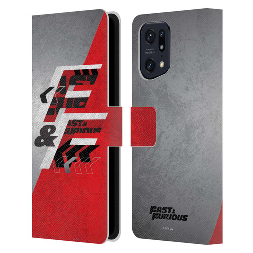 Fast & Furious Franchise Logo Art F&F Red Leather Book Wallet Case Cover For OPPO Find X5