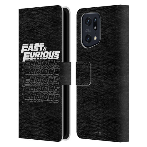 Fast & Furious Franchise Logo Art Black Text Leather Book Wallet Case Cover For OPPO Find X5 Pro