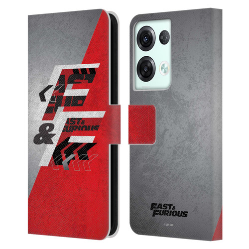 Fast & Furious Franchise Logo Art F&F Red Leather Book Wallet Case Cover For OPPO Reno8 Pro
