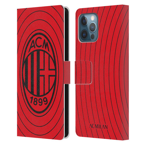 AC Milan Art Red And Black Leather Book Wallet Case Cover For Apple iPhone 12 Pro Max