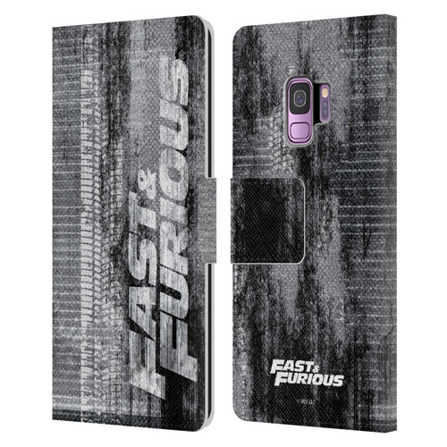 Fast & Furious Franchise Logo Art Tire Skid Marks Leather Book Wallet Case Cover For Samsung Galaxy S9