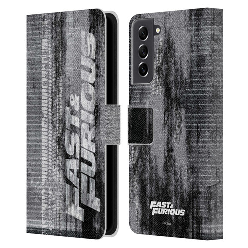 Fast & Furious Franchise Logo Art Tire Skid Marks Leather Book Wallet Case Cover For Samsung Galaxy S21 FE 5G
