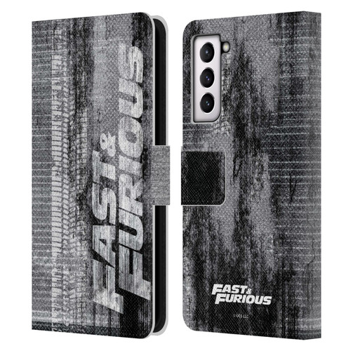 Fast & Furious Franchise Logo Art Tire Skid Marks Leather Book Wallet Case Cover For Samsung Galaxy S21 5G