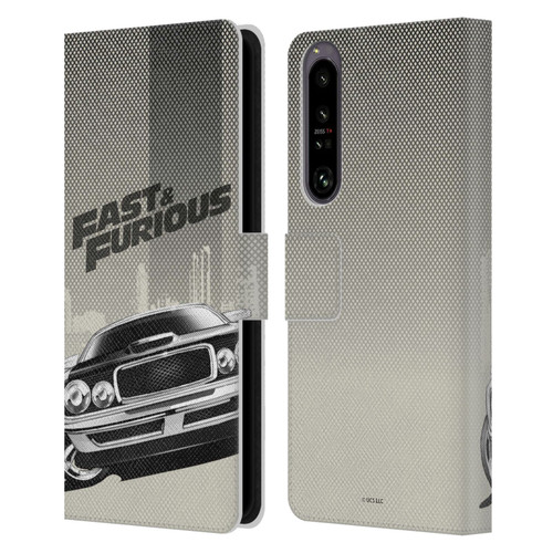 Fast & Furious Franchise Logo Art Halftone Car Leather Book Wallet Case Cover For Sony Xperia 1 IV