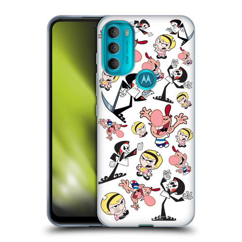 The Grim Adventures of Billy & Mandy Graphics Icons Soft Gel Case for Motorola Moto G71 5G