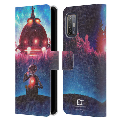 E.T. Graphics Spaceship Leather Book Wallet Case Cover For HTC Desire 21 Pro 5G