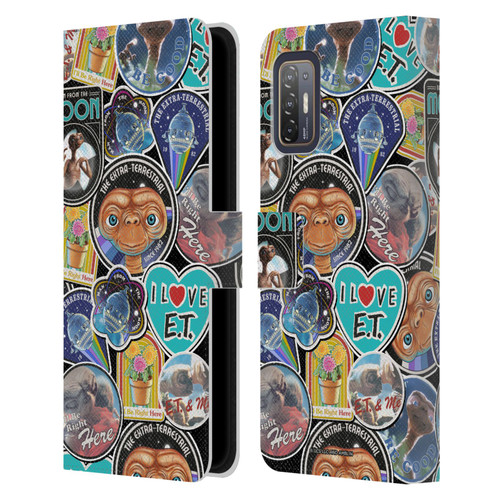 E.T. Graphics Sticker Prints Leather Book Wallet Case Cover For HTC Desire 21 Pro 5G