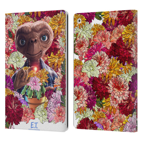 E.T. Graphics Floral Leather Book Wallet Case Cover For Apple iPad 10.2 2019/2020/2021