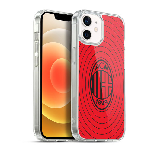 AC Milan Art Red And Black Soft Gel Case for Apple iPhone 12 / iPhone 12 Pro & MagSafe