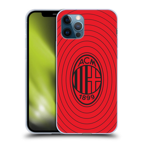 AC Milan Art Red And Black Soft Gel Case for Apple iPhone 12 / iPhone 12 Pro