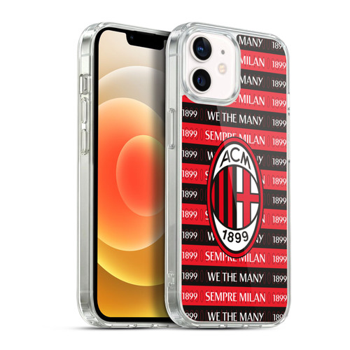 AC Milan Art Milan 1899 Soft Gel Case for Apple iPhone 12 / iPhone 12 Pro & MagSafe