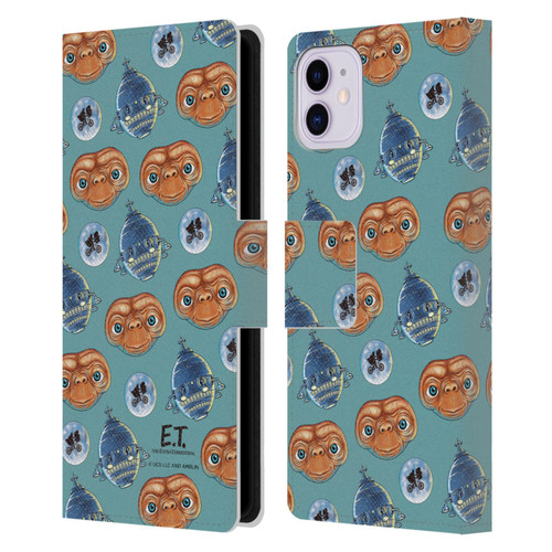 E.T. Graphics Pattern Leather Book Wallet Case Cover For Apple iPhone 11